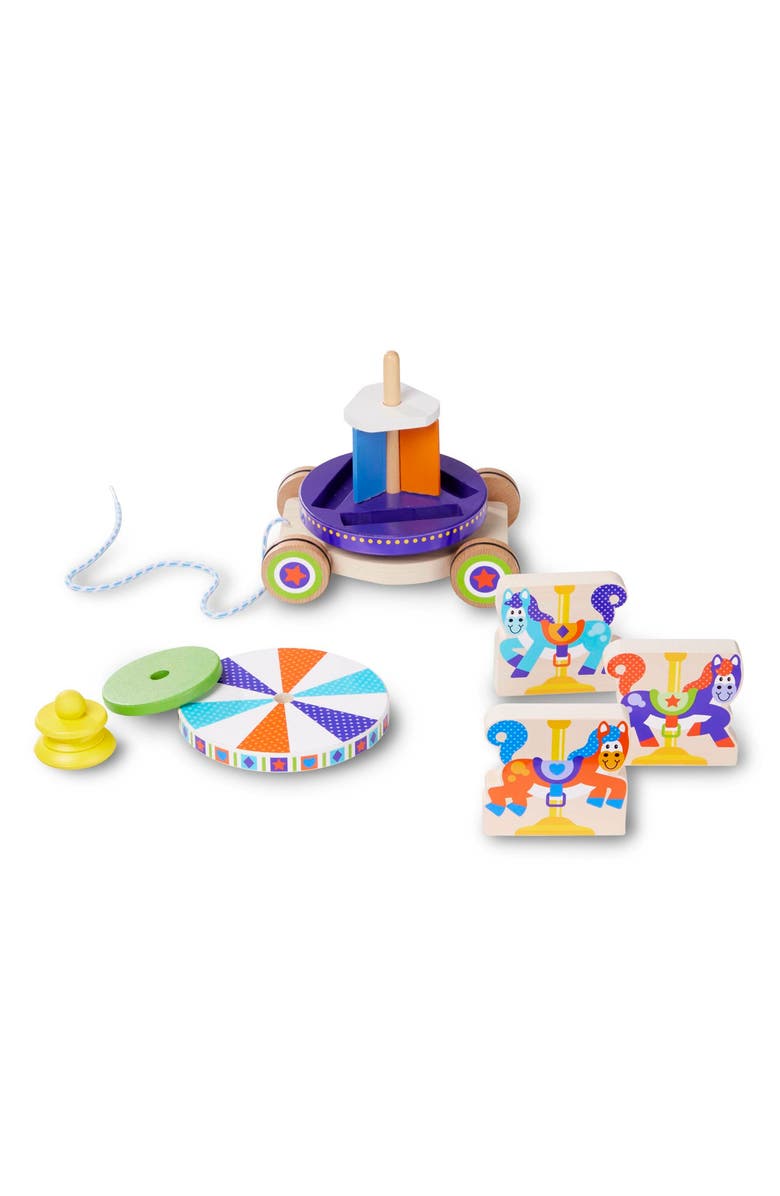 Melissa & Doug Carousel Pull Toy, Alternate, color, 
