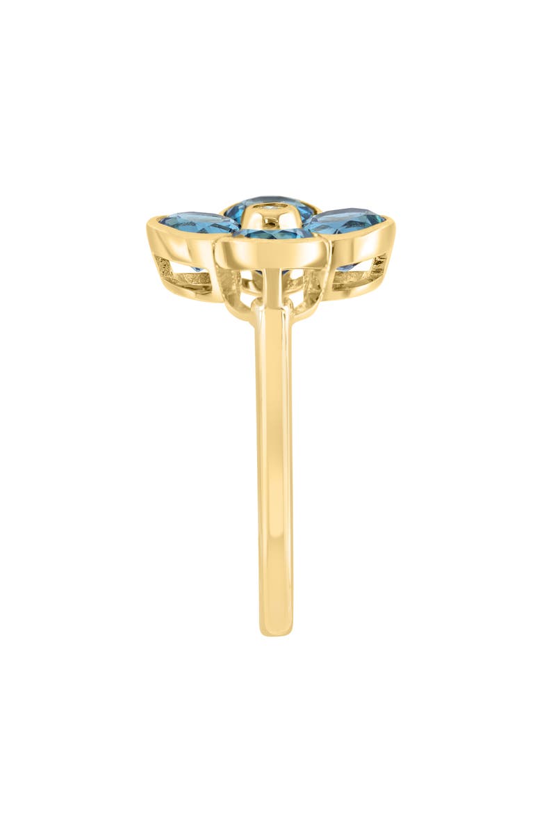 EFFY 14K Yellow Gold Semiprecious Stone & Diamond Flower Ring - 0.02ct., Alternate, color, 