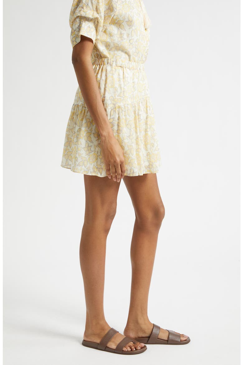Thalina Voile Miniskirt, Alternate, color, VALIASE YELLOW FLORAL
