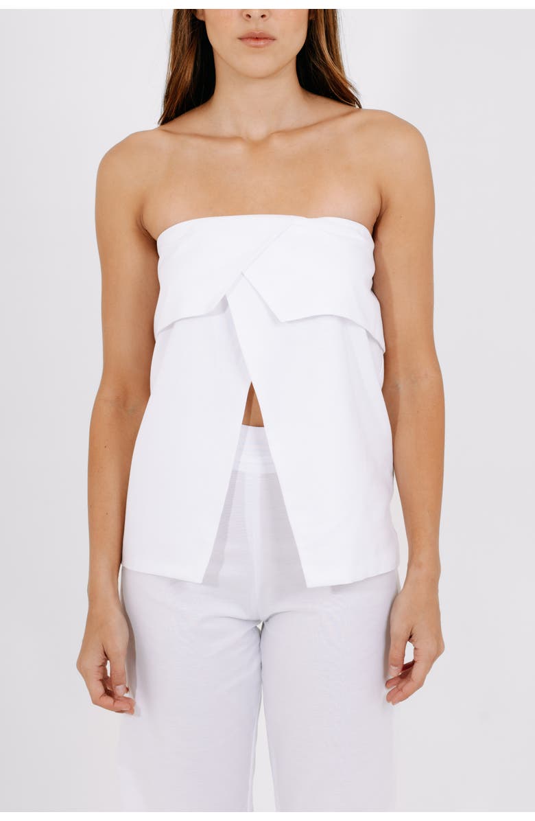 Valentina Gordon Breeze Strapless Top, Main, color, White