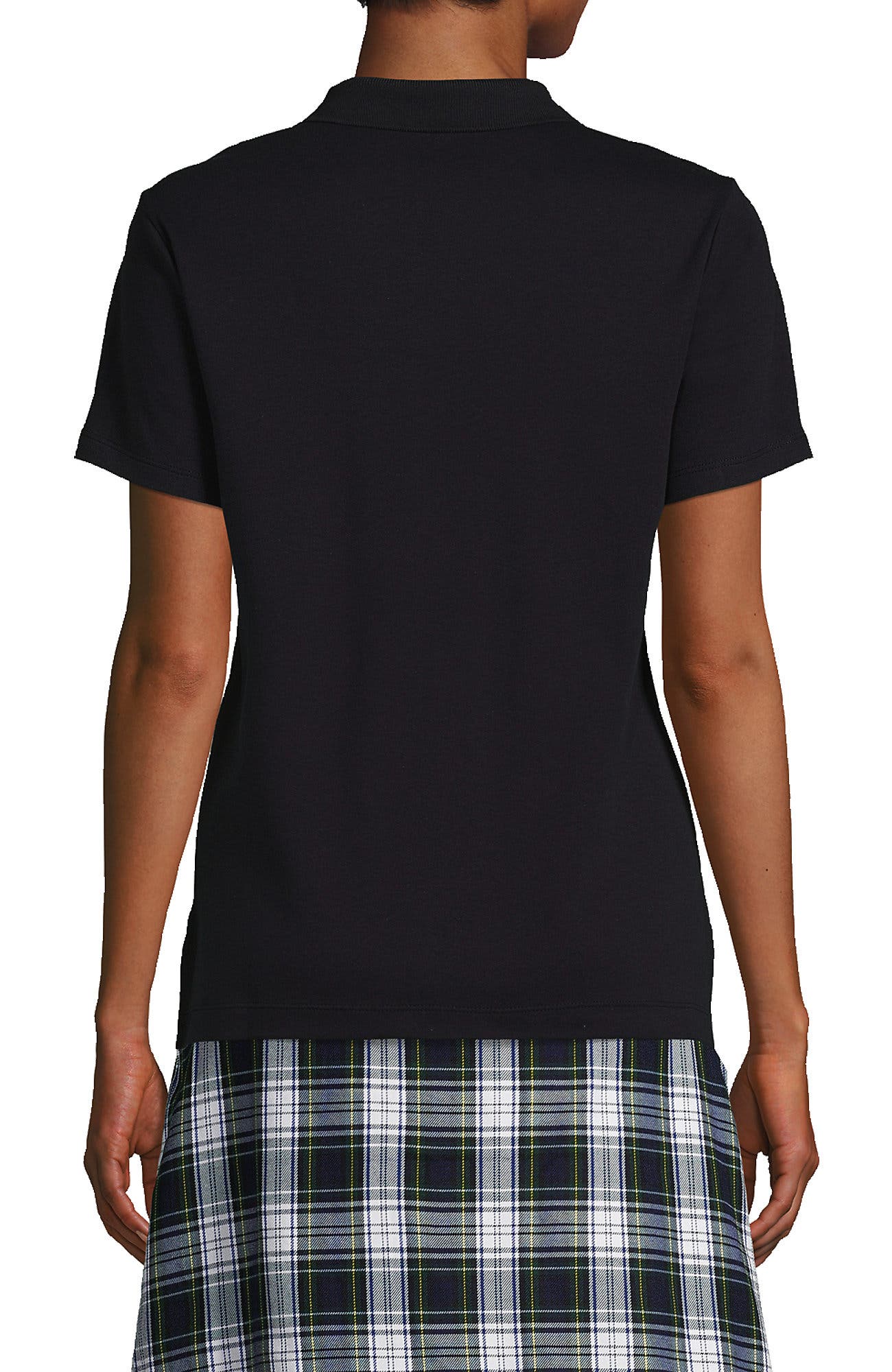 Lands' End School Uniform Short Sleeve Feminine Fit Interlock Polo ...