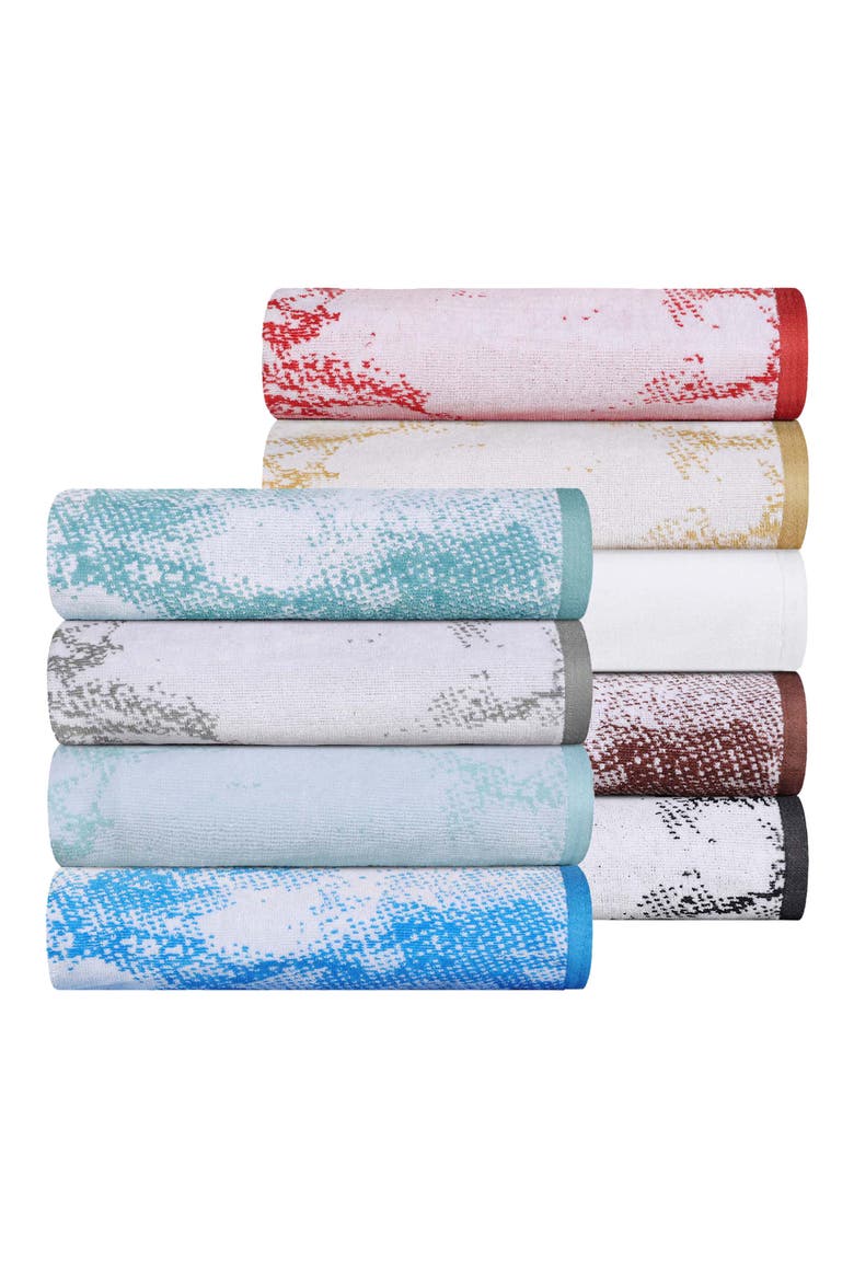 Marble 10-Piece Quick-Drying Cotton Towel Set, Alternate, color, TERRA COTTA