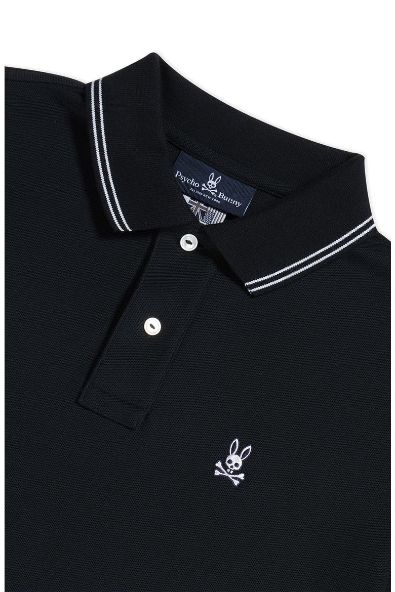 Landon Tipped Piqué Polo, Alternate, color, BLACK