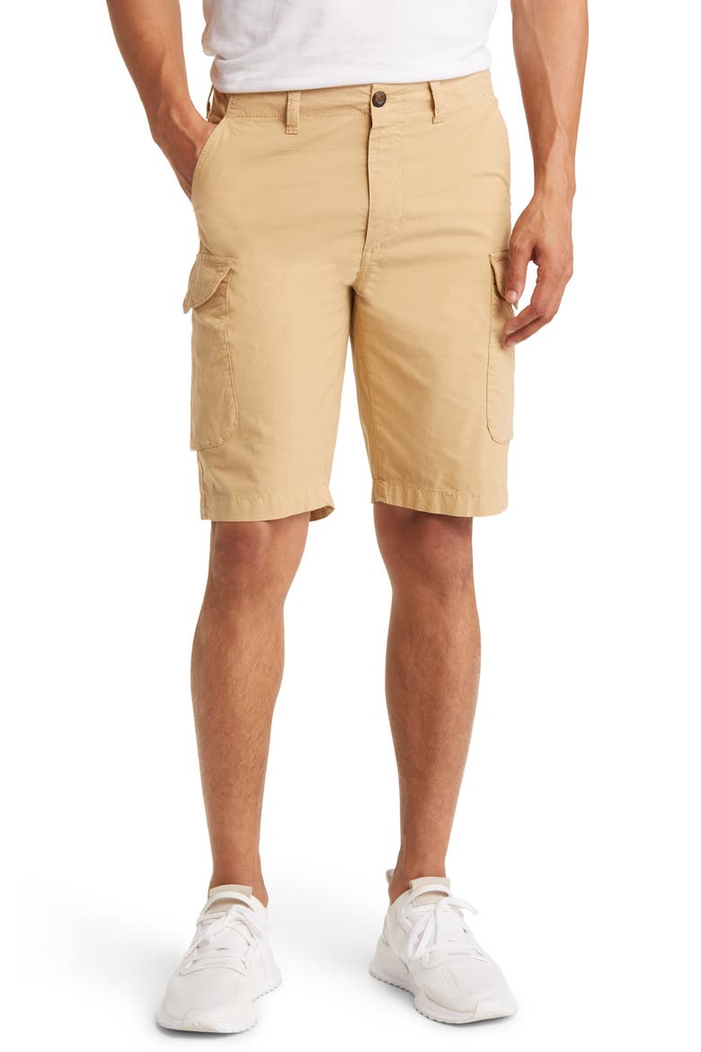 Stretch Cotton Cargo Shorts, Main, color, HONEY