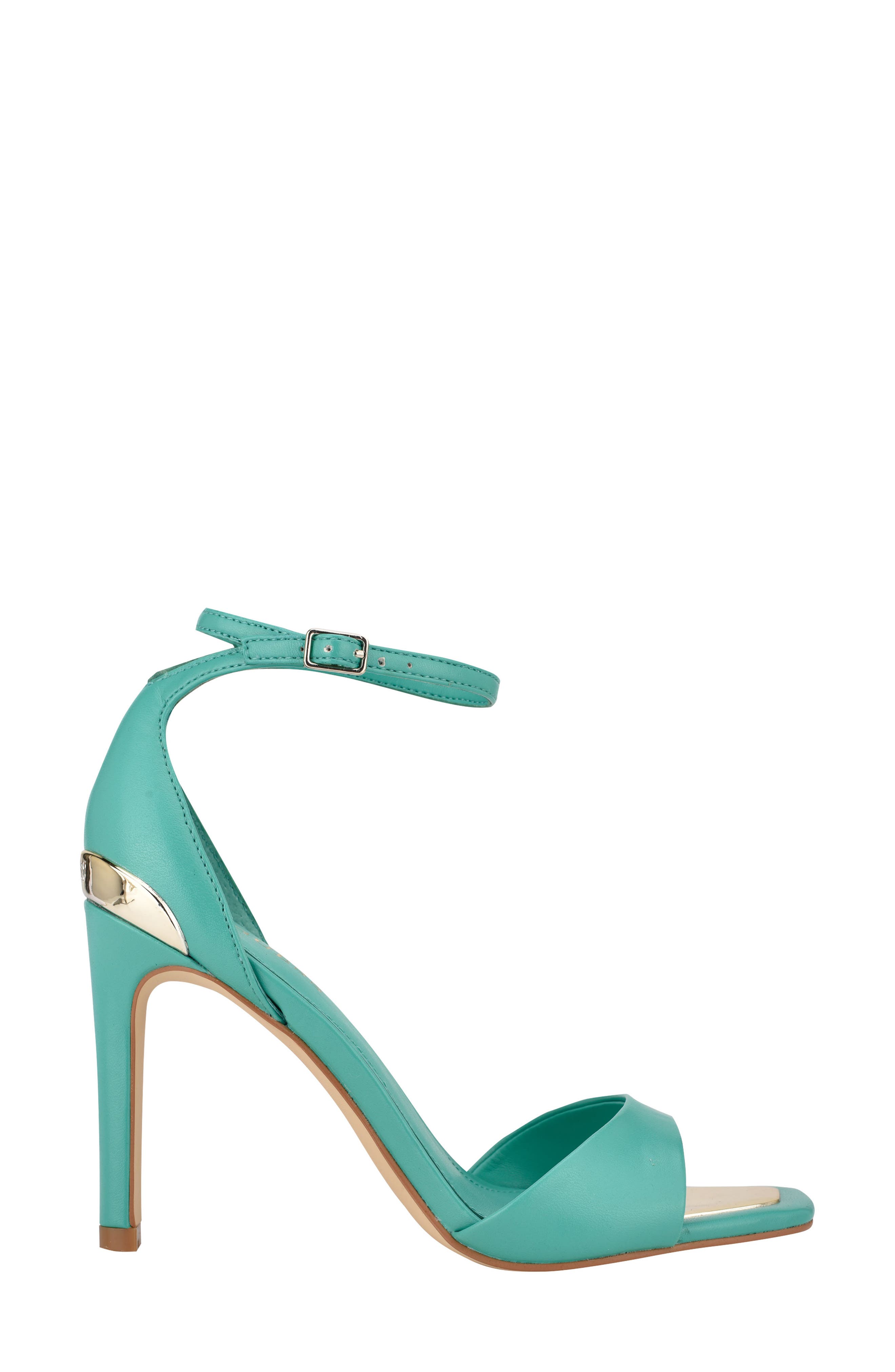 Divine Ankle Strap Sandal, Alternate, color, AQUA FAUX LEATHER