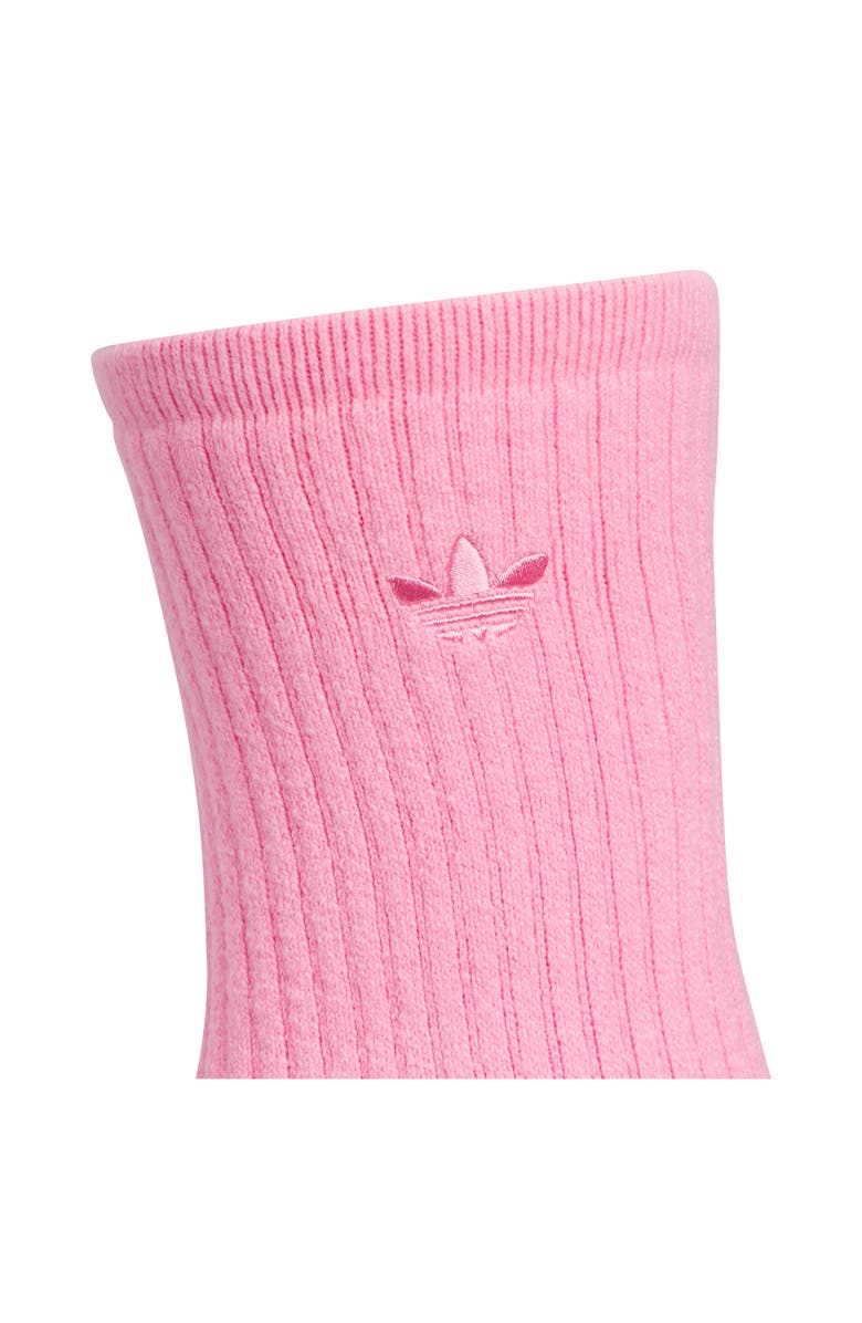 adidas Gender Inclusive Originals Assorted 3-Pack Crew Socks, Alternate, color, Semi Pink Glow