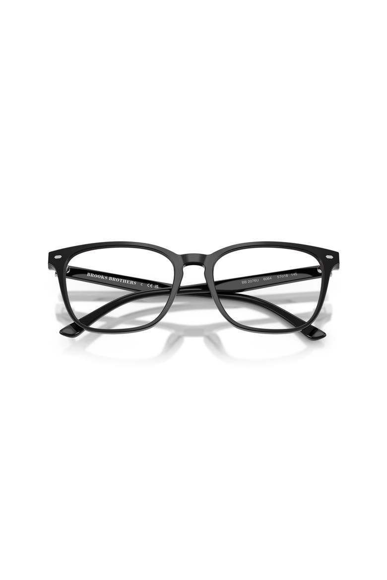 57mm Square optical glasses, Alternate, color, Black