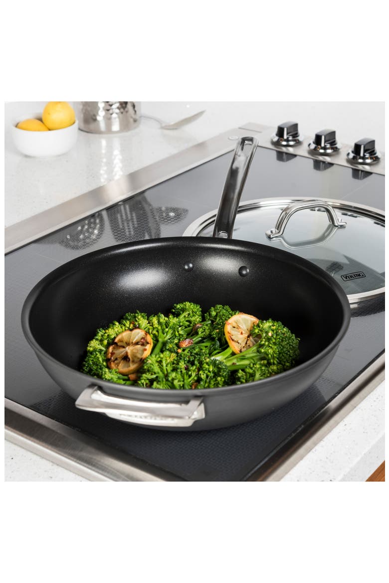 Hard Anodized Nonstick 12-Inch Chef Pan with Lid, Alternate, color, DARK GREY