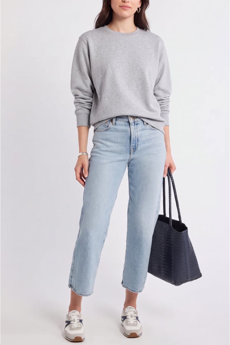 Regular Fit Long Sleeve Crewneck Sweatshirt, Alternate, color, Grey