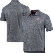 COLOSSEUM Men's Colosseum Heathered Navy Virginia Cavaliers Down Swing Raglan Team Polo