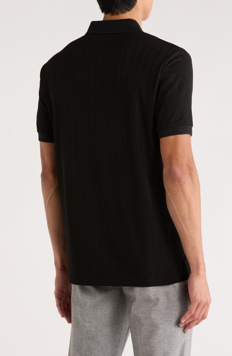 KARL LAGERFELD PARIS Performance Quarter Zip Polo, Alternate, color, Black