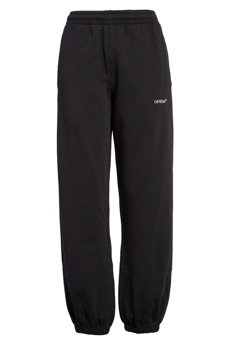 Bookish Logo Cotton Joggers, Alternate, color, BLACK WHITE
