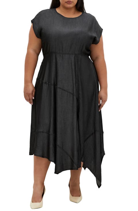 Hallie Asymmetric Maxi Dress (Plus)