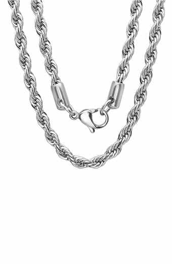 Men's Stainless Steel Rope Chain Necklace