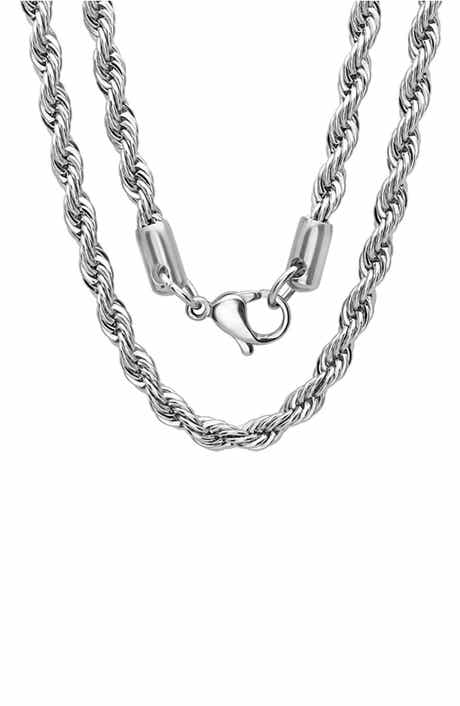 Men's Stainless Steel Rope Chain Necklace