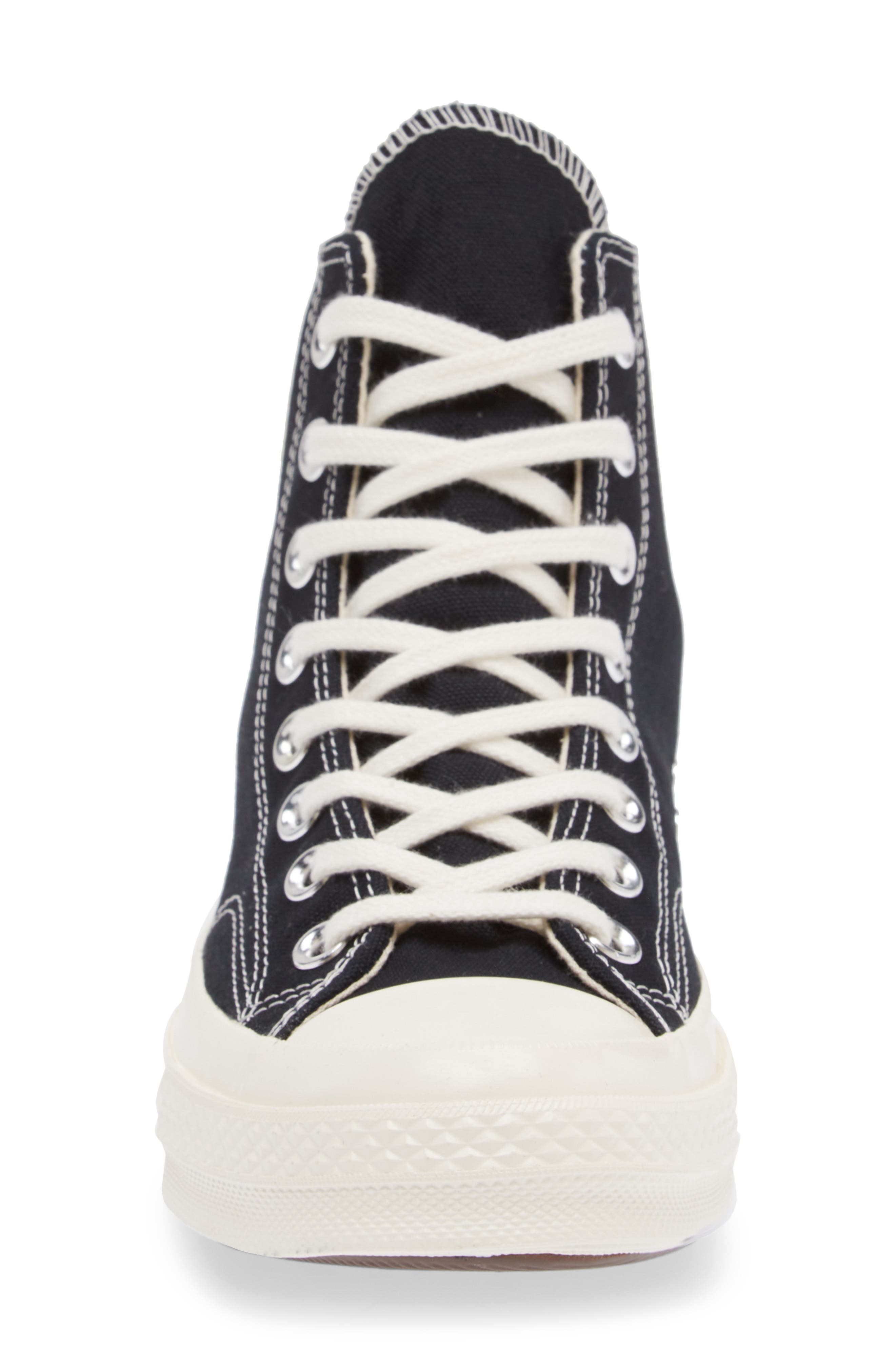 Comme des Garçons PLAY x Converse Chuck Taylor<sup>®</sup> All Star<sup>®</sup> Heart High Top Sneaker, Alternate, color, 