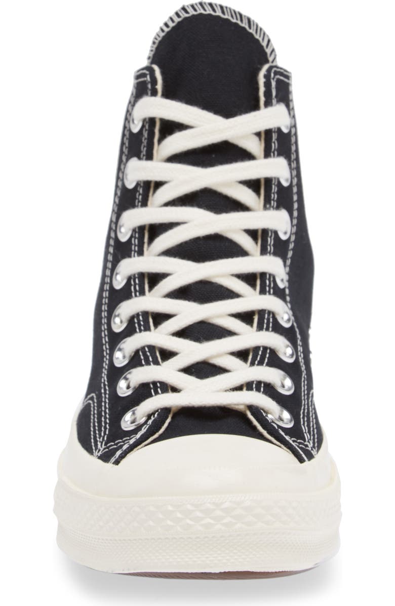 Comme des Garçons PLAY x Converse Chuck Taylor<sup>®</sup> All Star<sup>®</sup> Heart High Top Sneaker, Alternate, color,