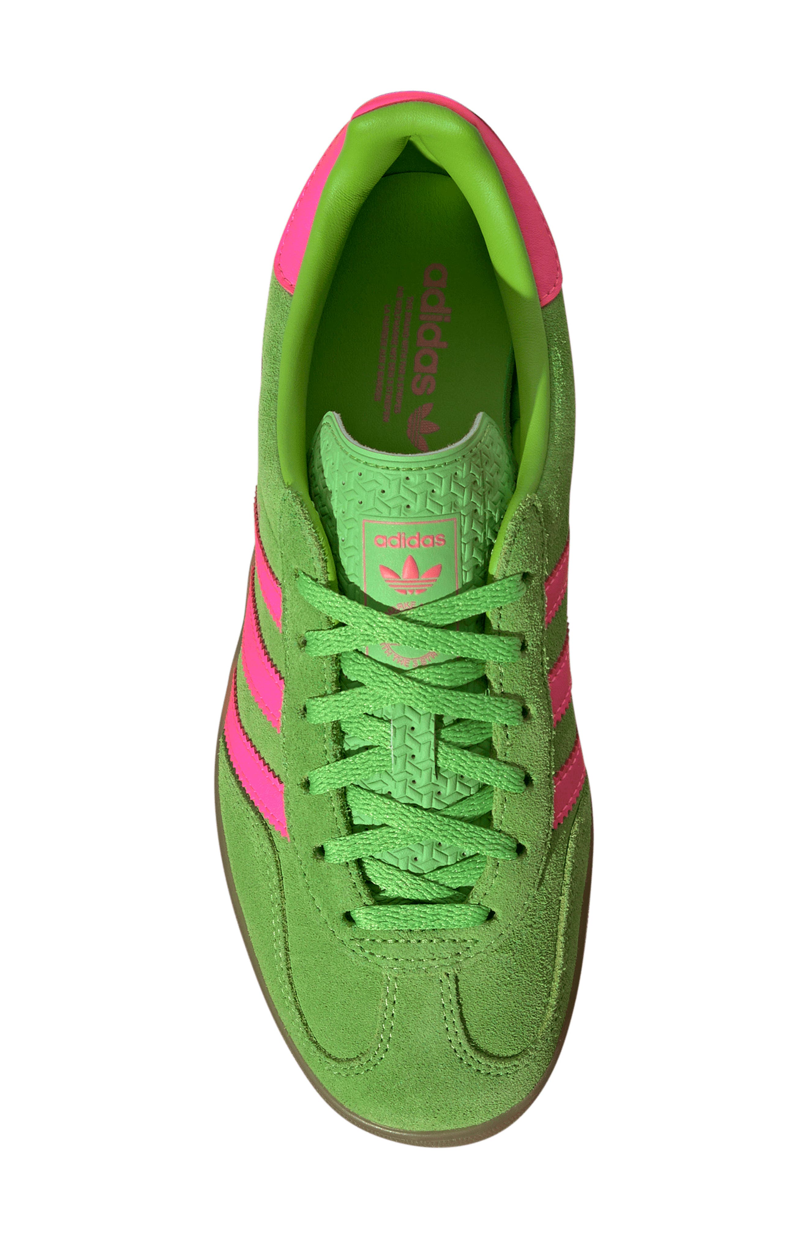 adidas Gazelle Indoor Sneaker, Alternate, color, Lucid Lime/ Lucid Pink/ Gum