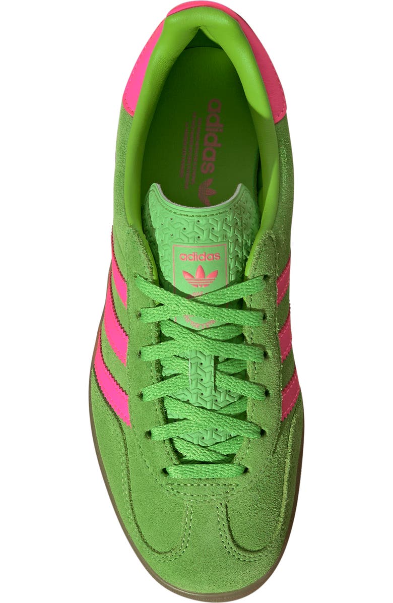 adidas Gazelle Indoor Sneaker, Alternate, color, Lucid Lime/ Lucid Pink/ Gum