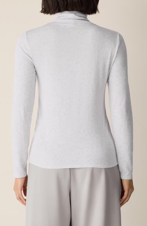 Eileen Fisher Long Sleeve Turtleneck Top In Gray