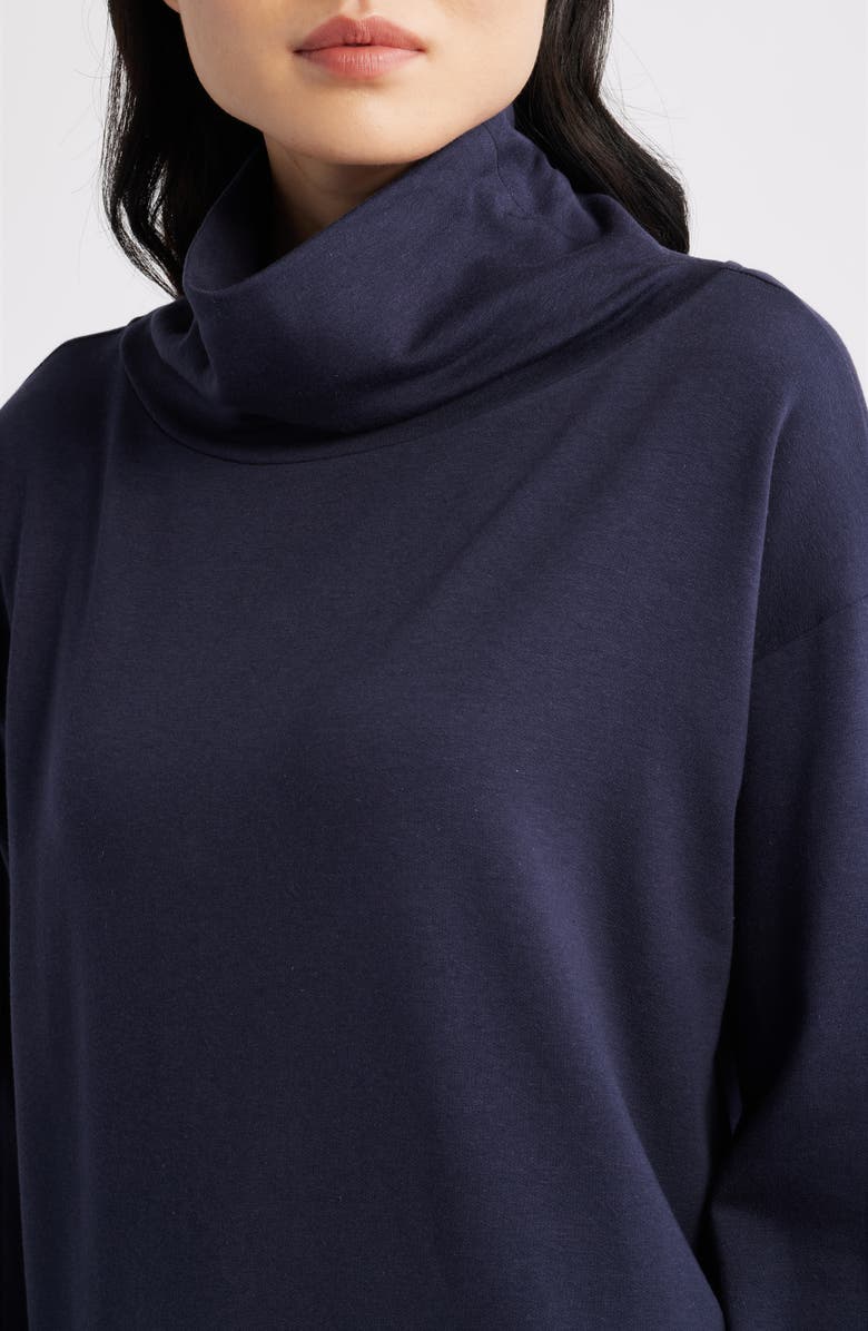 Eileen Fisher Cowl Neck Knit Top, Alternate, color, Ink