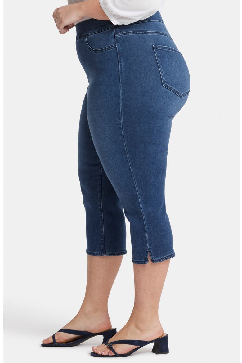 Dakota Side Slit Pull-On Capri Jeans, Alternate, color, OLYMPUS