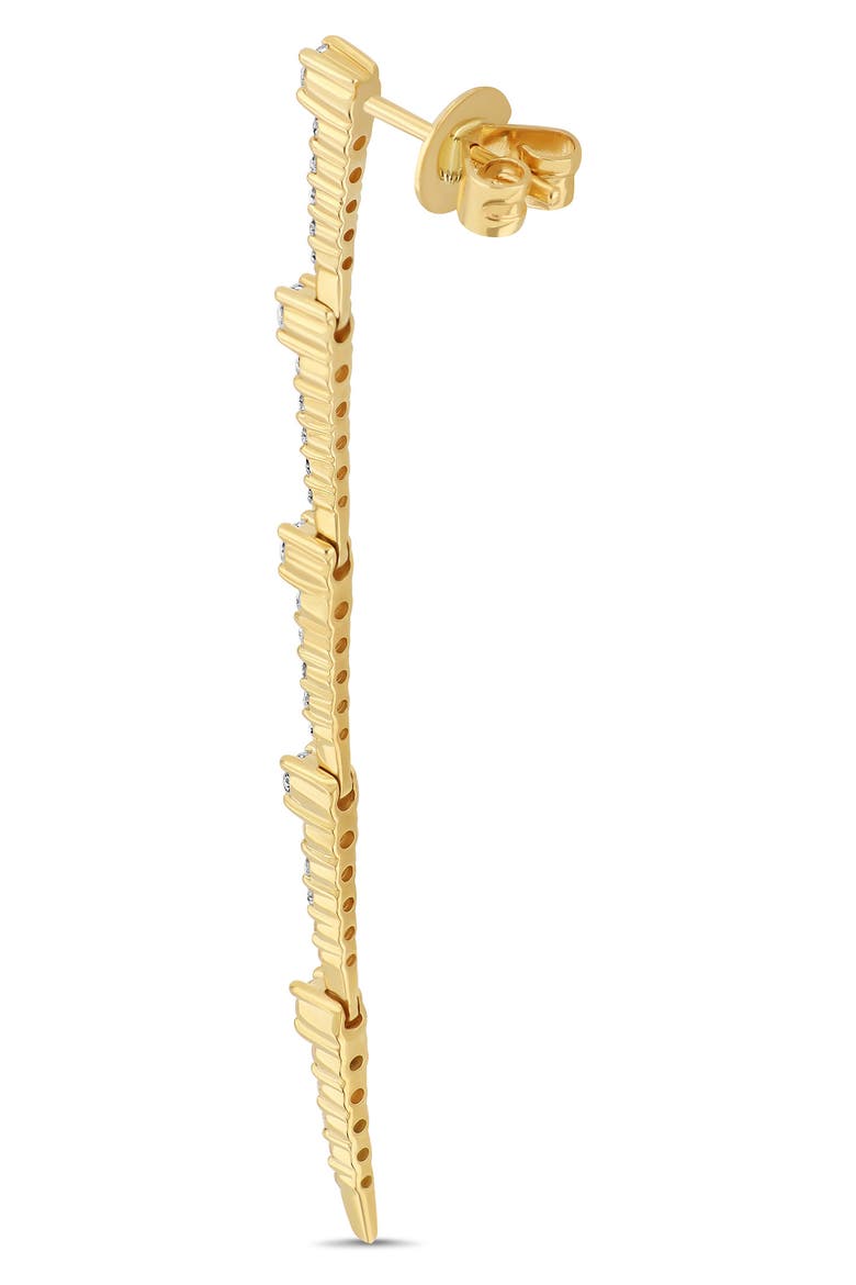 18K Gold Audrey Diamond Linear Earrings, Alternate, color, 18KY GOLD