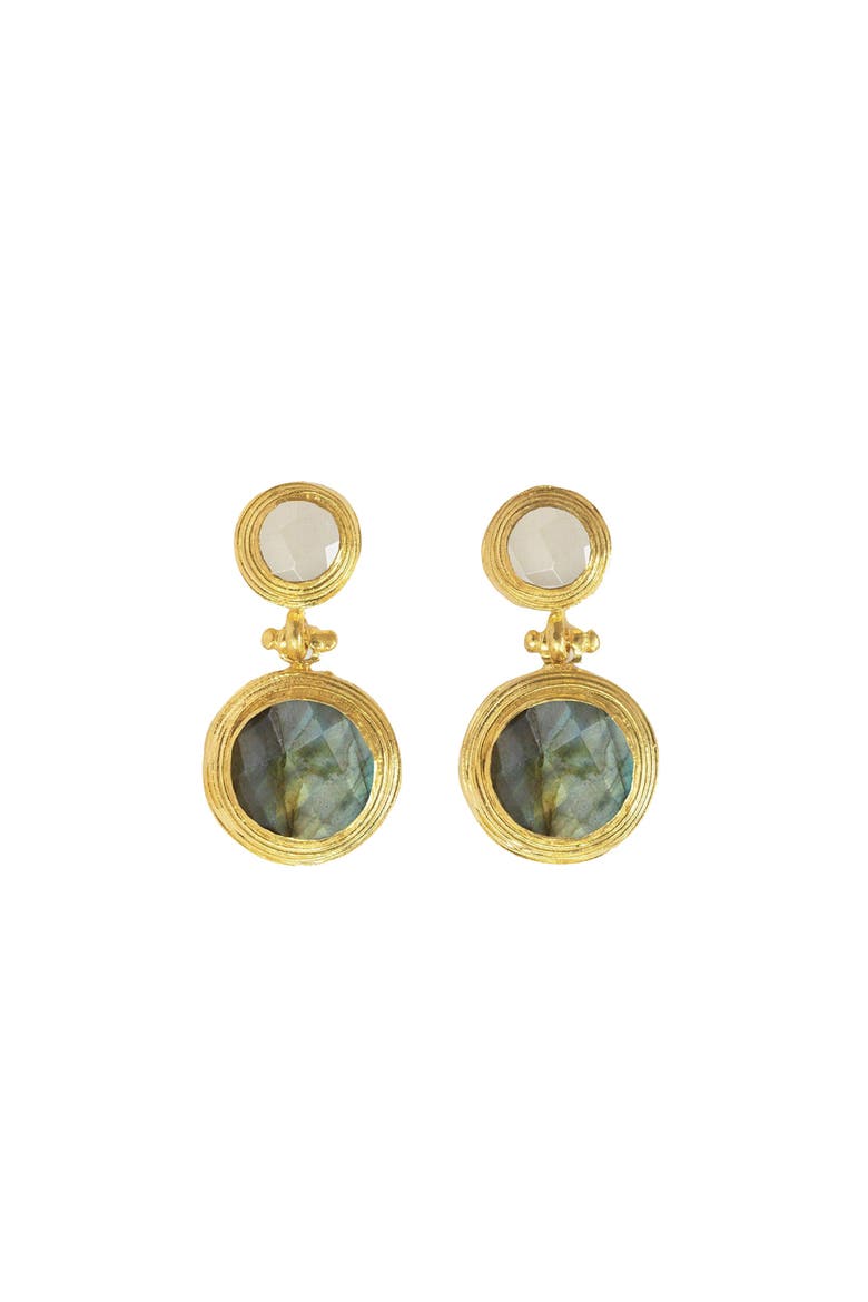 Lilis Drop Earrings, Main, color, Brass