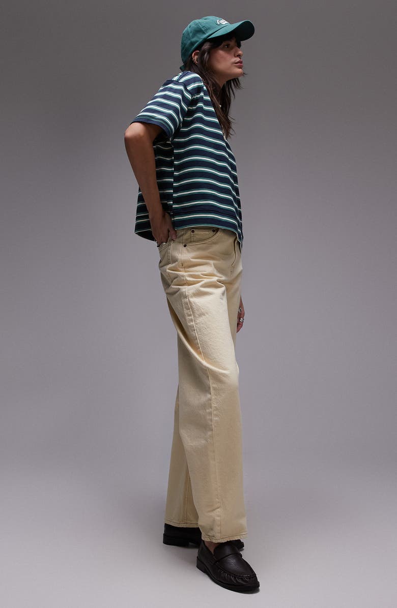 Topshop Boxy Stripe Polo, Alternate, color, 