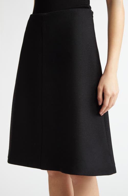 Bite Studios A-line Organic Wool Skirt In Black
