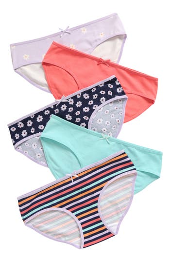 Nordstrom Kids' Assorted 5-pack Hipster Briefs In Multi