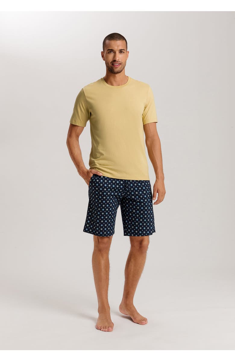 Hanro Night And Day Drawstring Cotton Shorts, Alternate, color, Regatta Tie Print