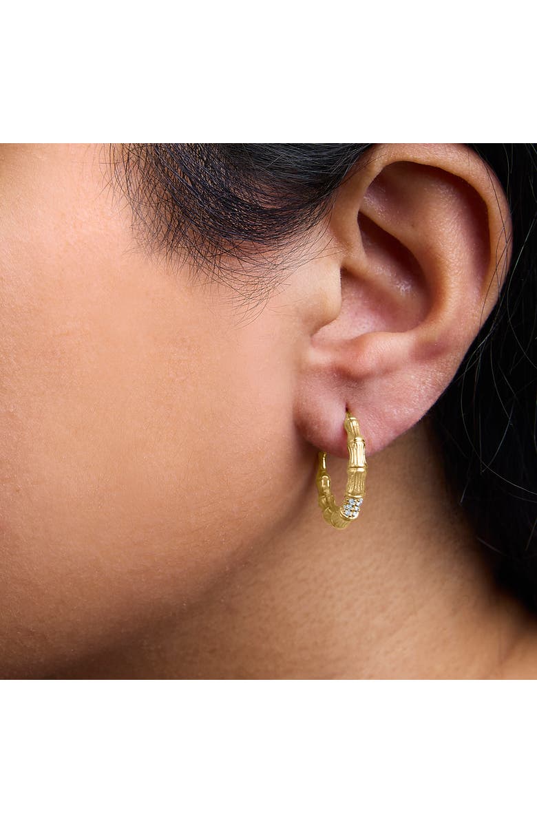 Haus of Brilliance 14K Yellow Gold Plated Silver 1/6 Cttw Hammered J Hoop Earrings, Alternate, color, Yellow