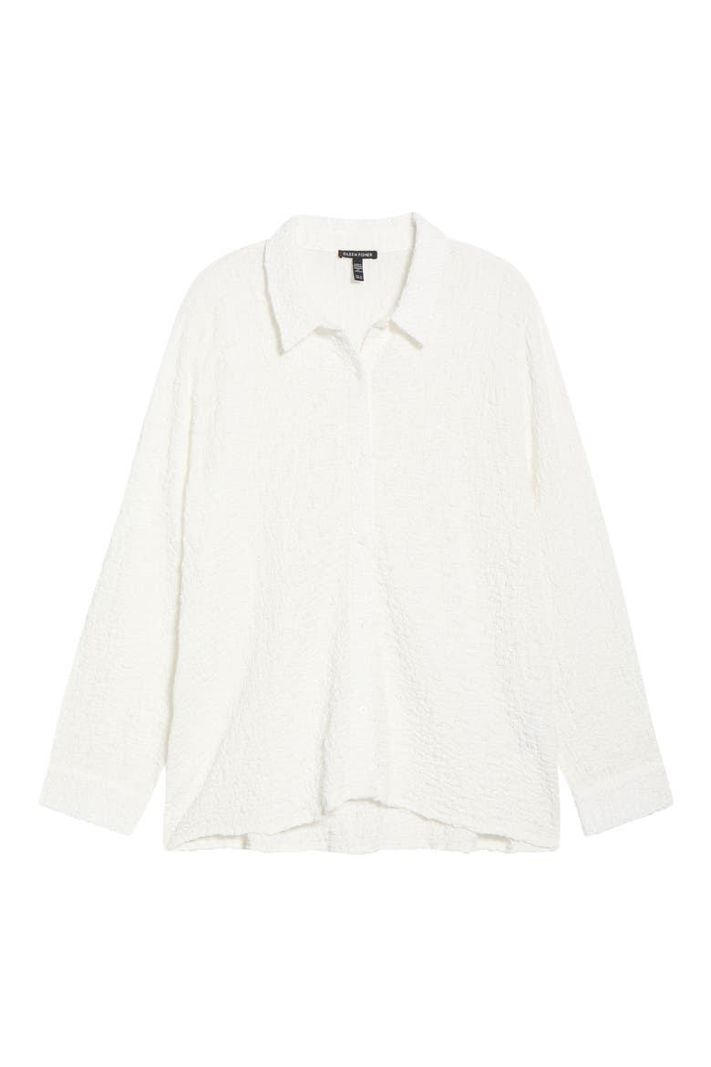 Organic Cotton & Recycled Nylon Slim Shirt, Alternate, color, IVORY