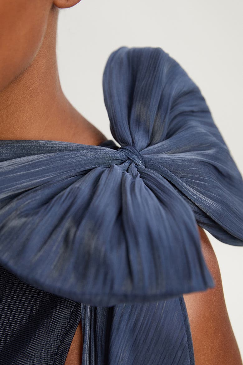 Tassel Sleeve Detail Maxi Dress, Alternate, color, Navy