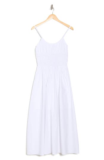 WISHLIST WISHLIST SHIRRED COTTON MAXI SUNDRESS 