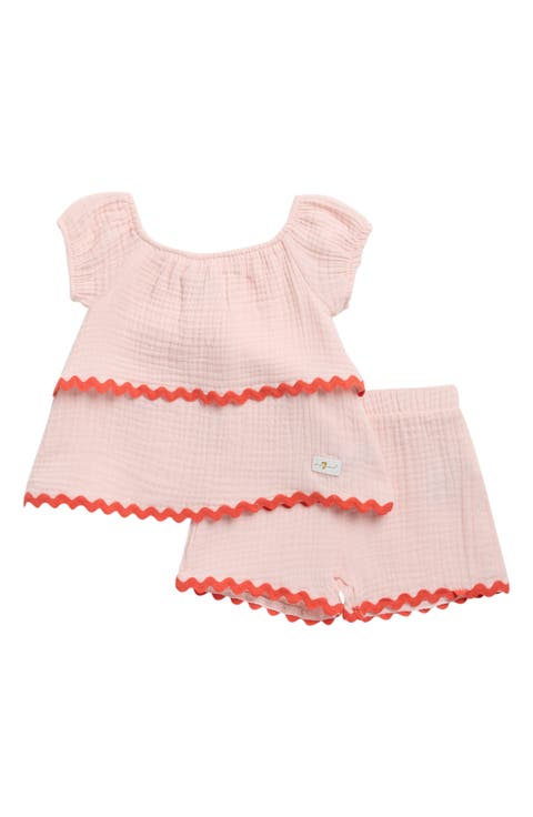 Rickrack Ruffle Top & Shorts Set (Baby)