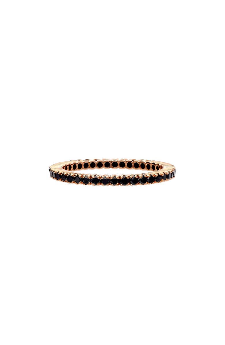 Sethi Couture Prong Set Diamond Eternity Band, Main, color, Rose Gold/ Black Diamond