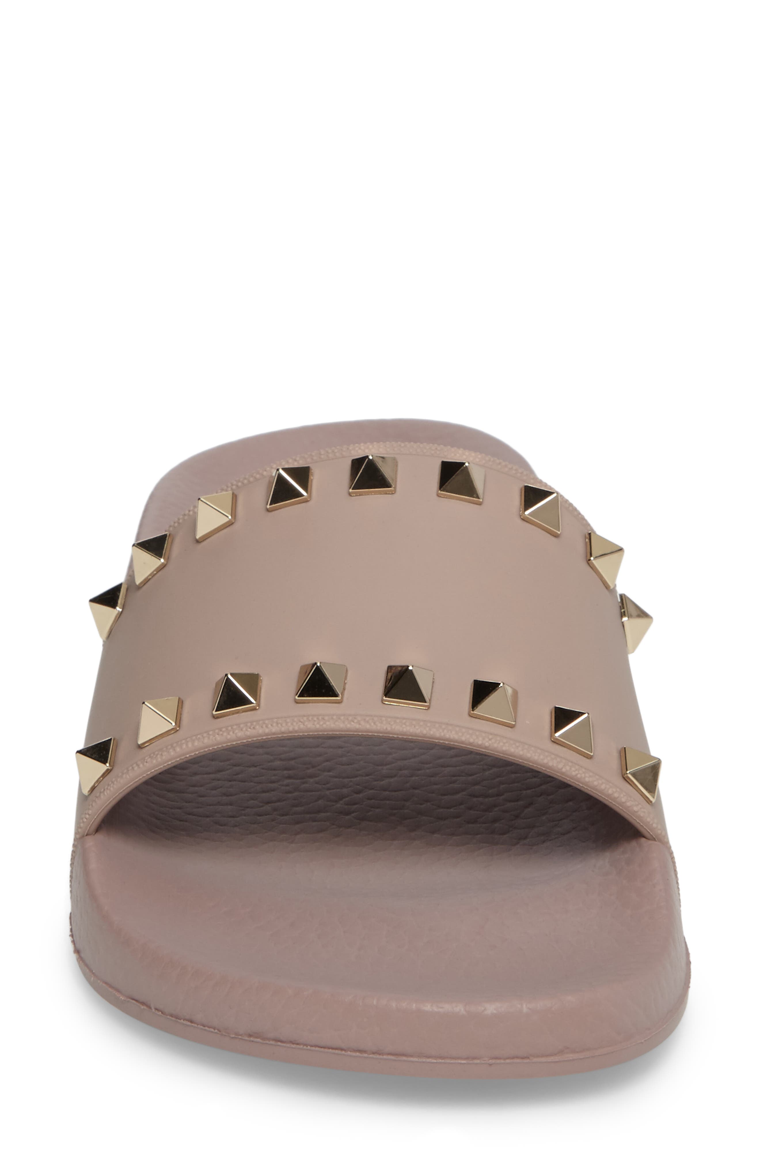 Rockstud Slide Sandal, Alternate, color, POUDRE