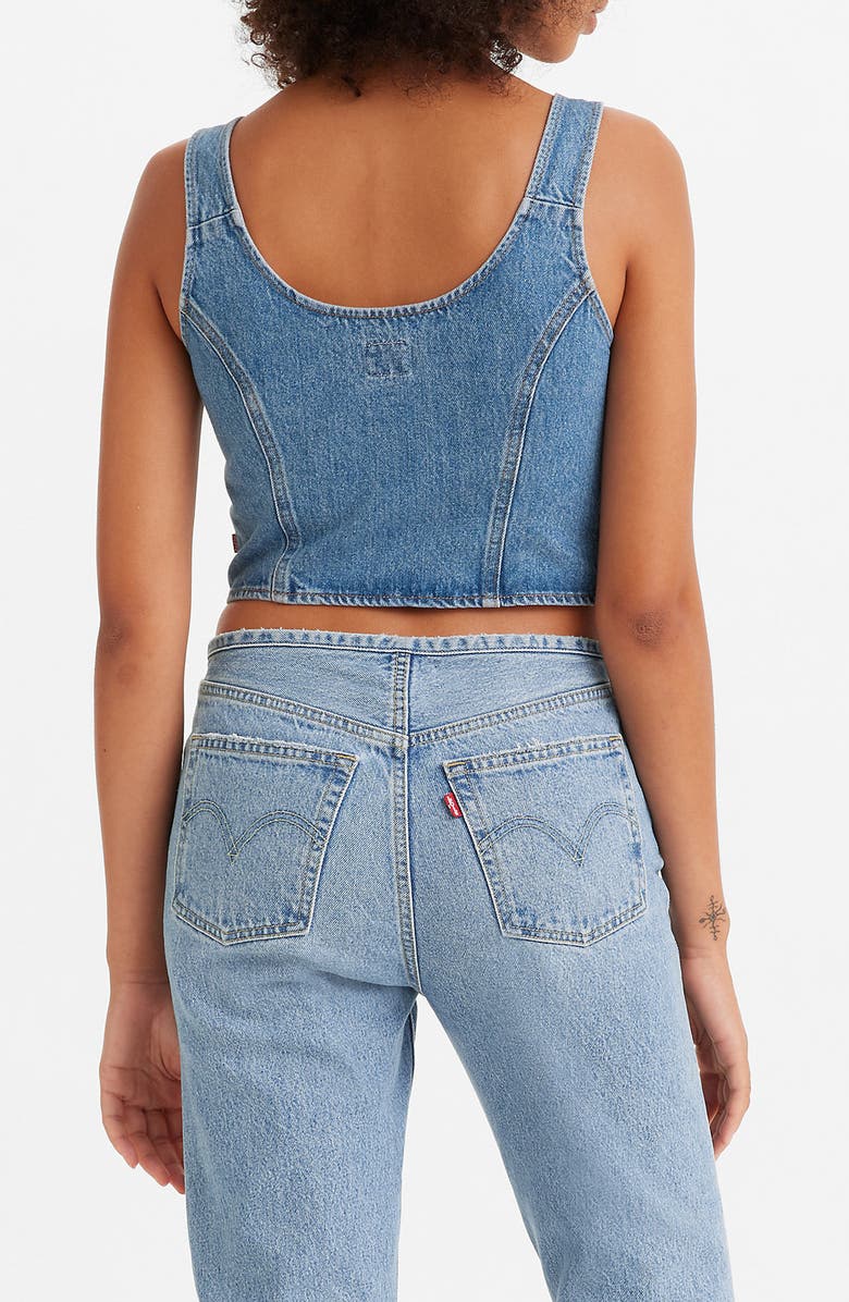 Levi's<sup>®</sup> Charlie Denim Crop Vest, Alternate, color,