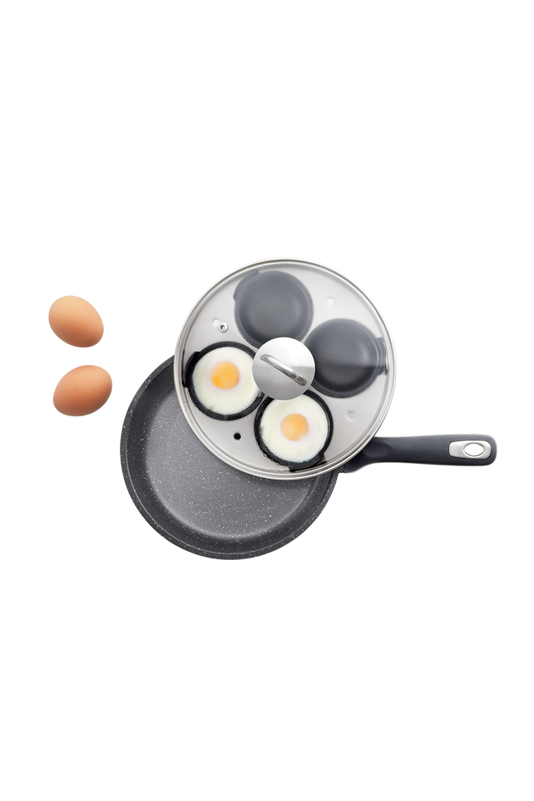 GRANITE 4-Egg Poacher with Lid 1.4qt, Alternate, color, BLACK