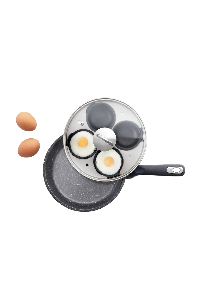 Cuisine::pro<sup
®</sup
 GRANITE 4-Egg Poacher with Lid 1.4qt, Alternate, color, Black