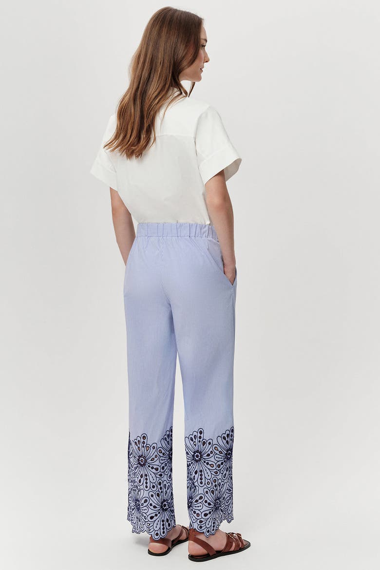 Abrial Elastic Waist Straight Leg Pants, Alternate, color, Multi Color