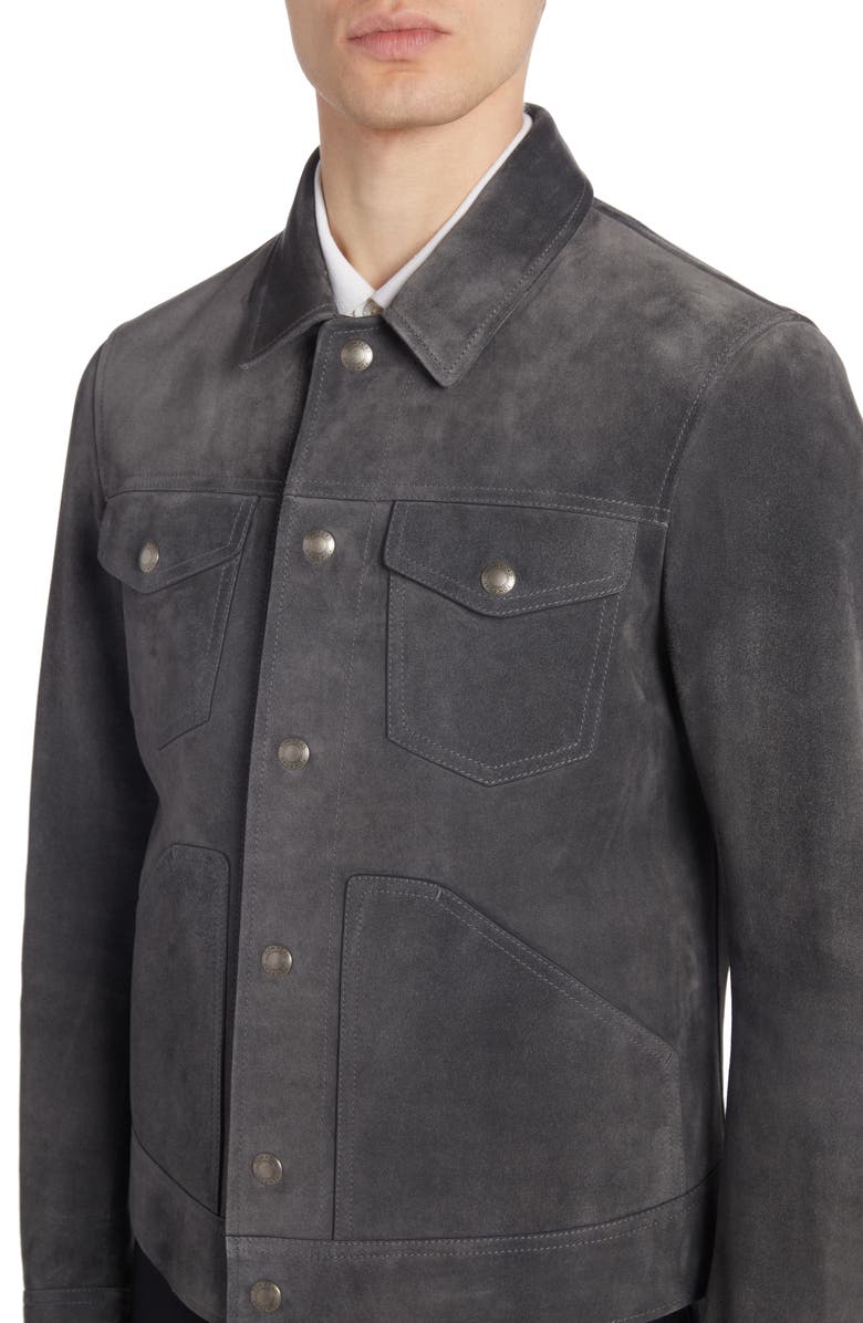 TOM FORD Brushed Suede Western Jacket, Alternate, color, 