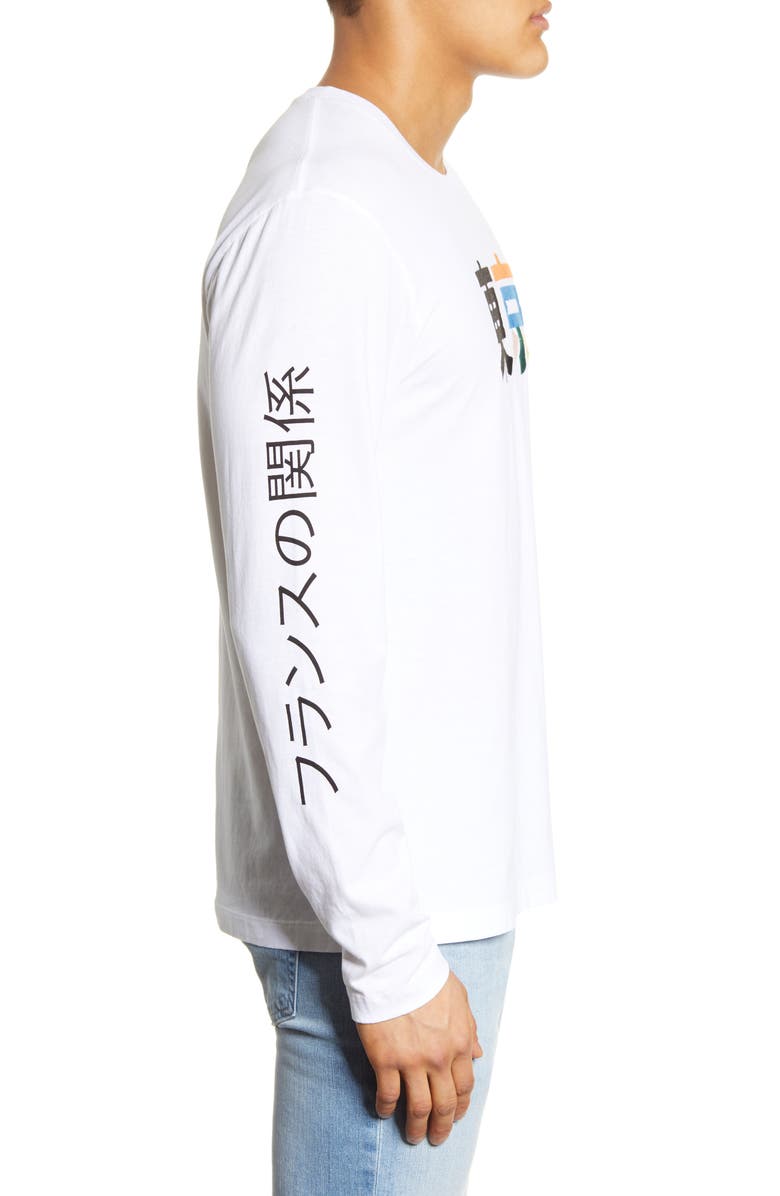 French Connection Kanji Long Sleeve T-Shirt, Alternate, color, 