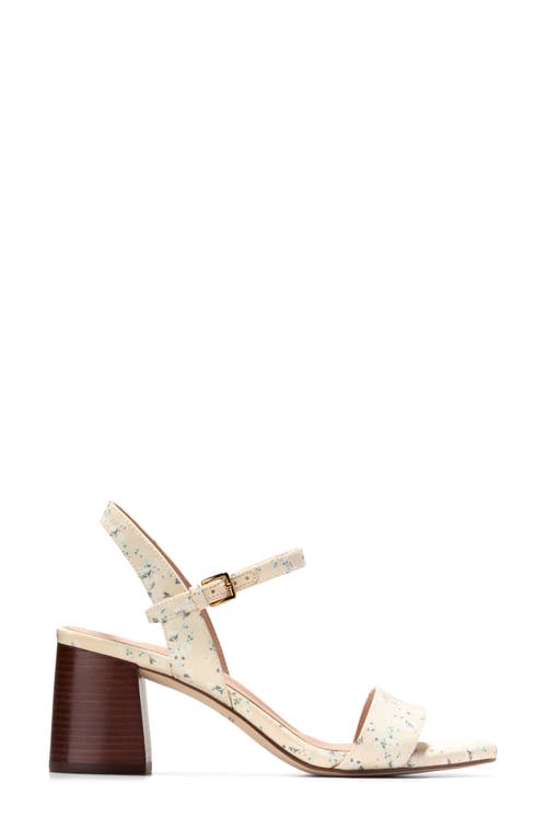 Cole Haan Josie Block Heel Sandal In Vanilla Custard Floral Print