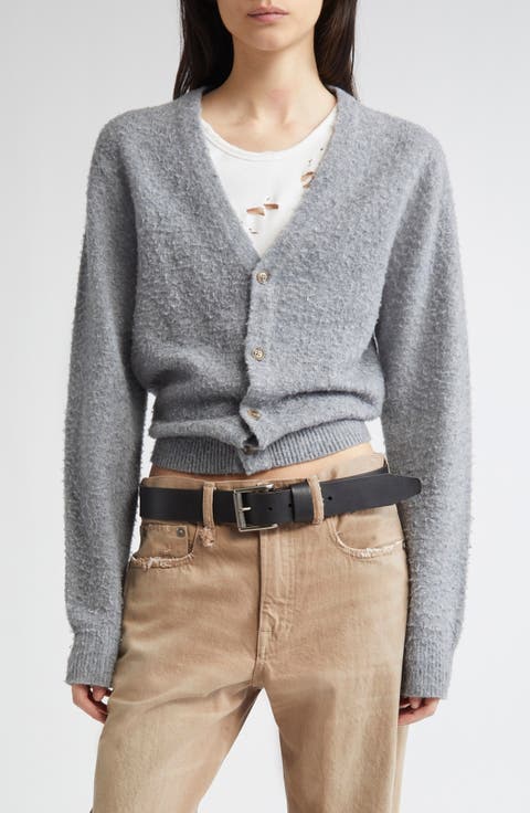 Split Hem Wool & Cashmere Cardigan