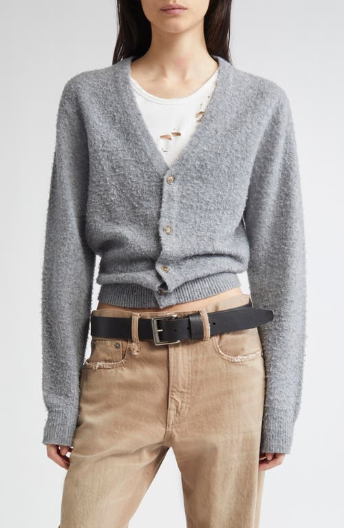 R13 Split Hem Wool & Cashmere Cardigan In Gray