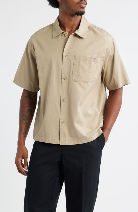 Lynville Short Sleeve Lyocell & Cotton Button-Up Shirt