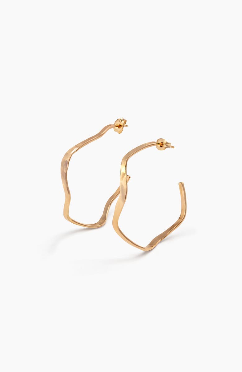 ABLE Olivia Wavy Hoops, Main, color, Gold